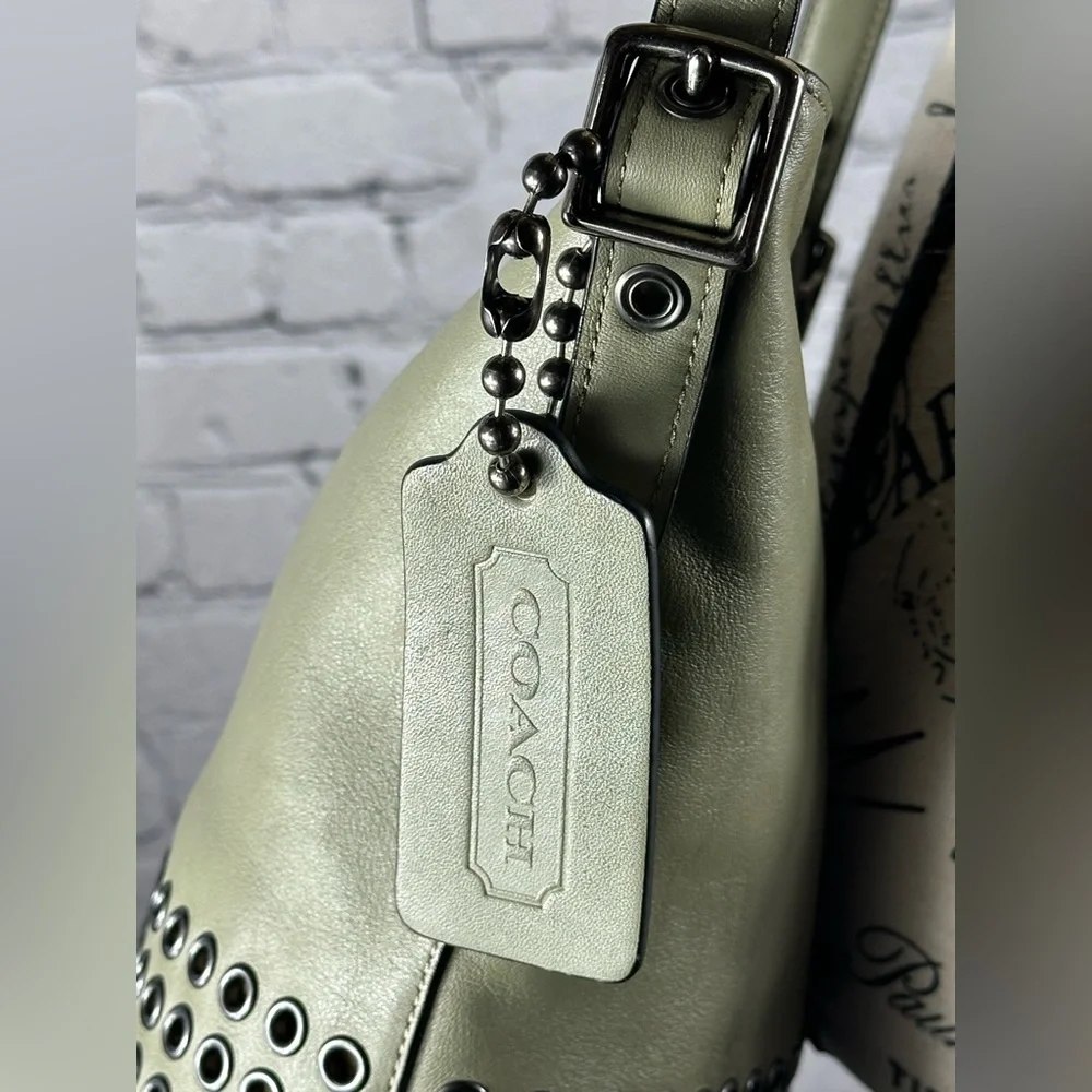 Coach Bleeker Grommets Mini Duffel In Olive Green